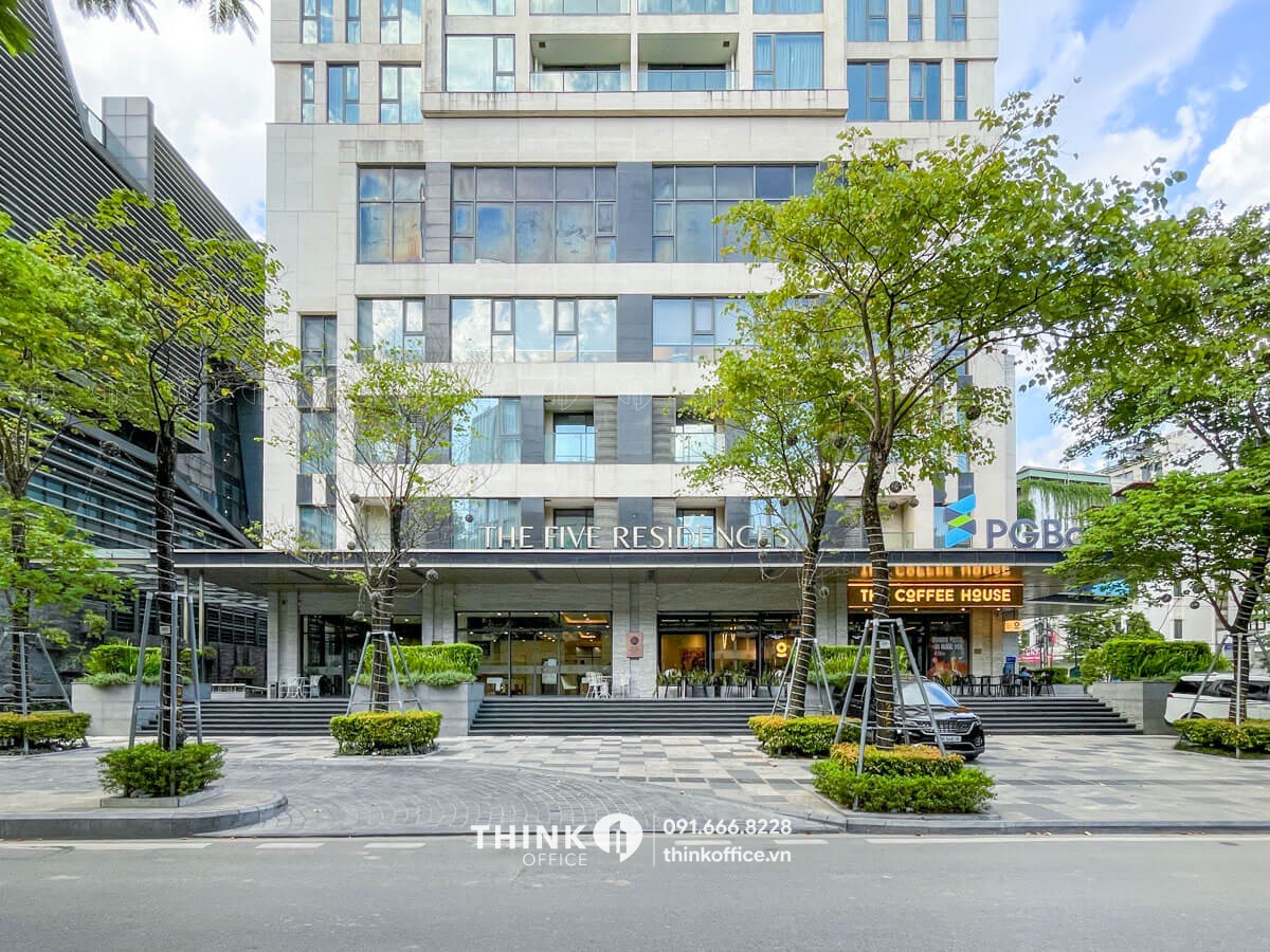 Mặt trước lối vào sảnh toà nhà The Five Residences Hanoi