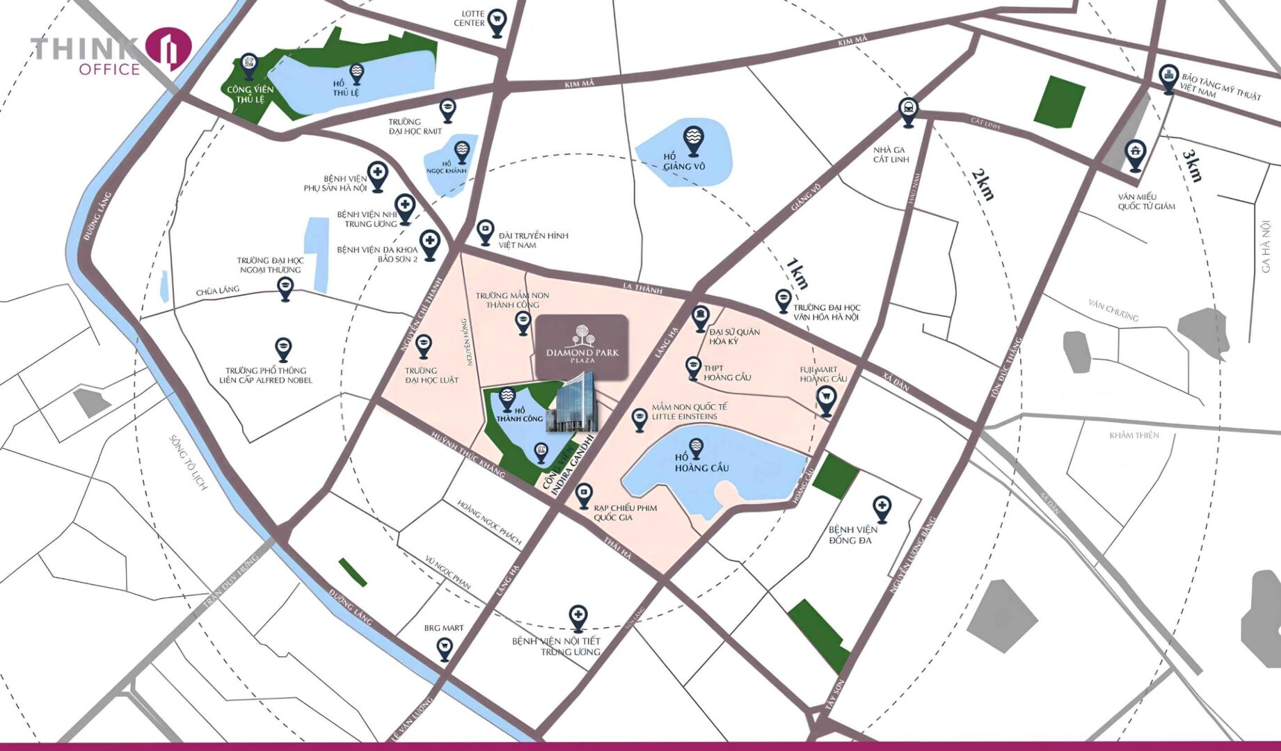 Vị trí toà nhà BRG Diamond Park Plaza