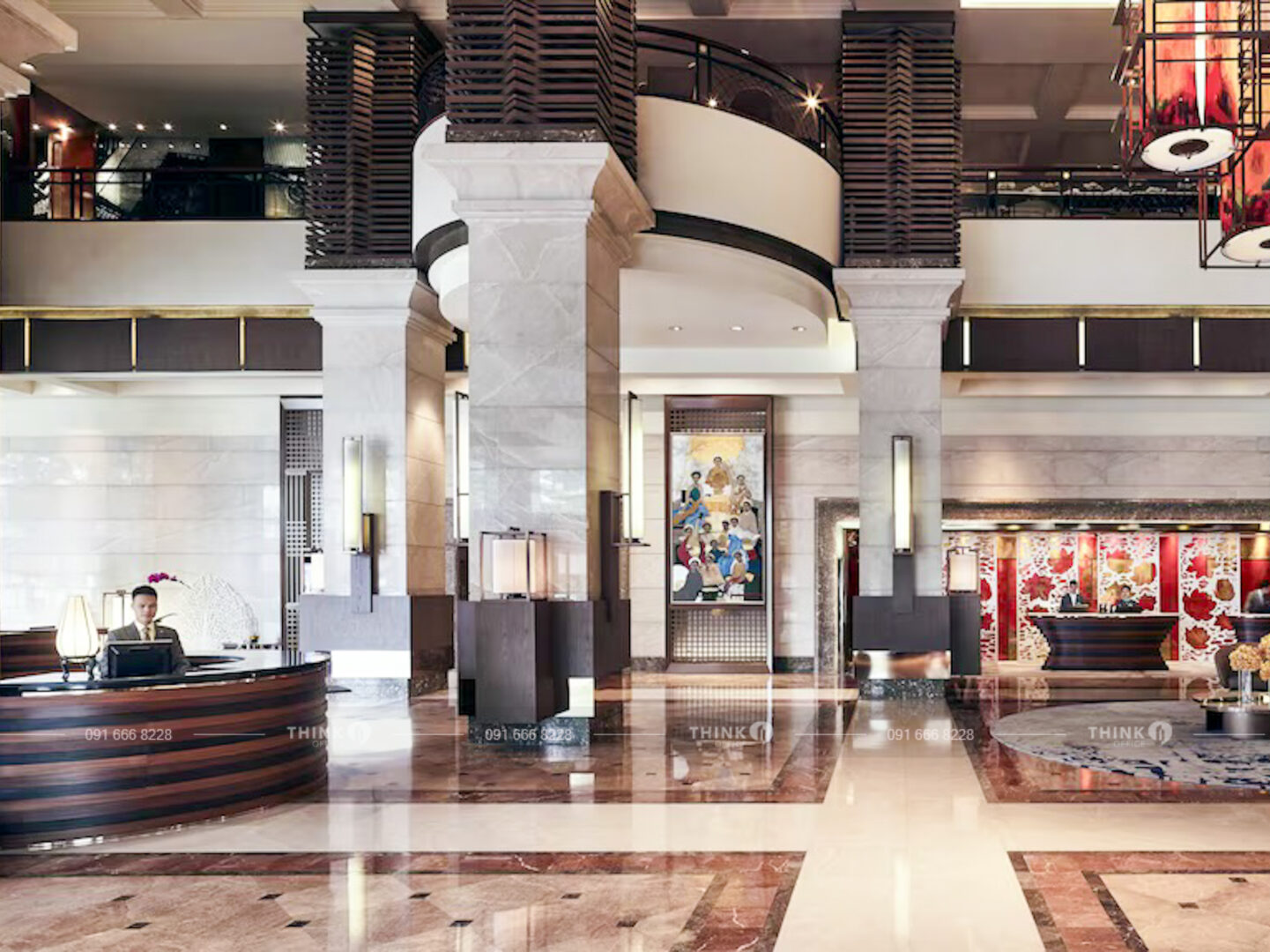 Sảnh toà nhà Pan Pacific Hanoi
