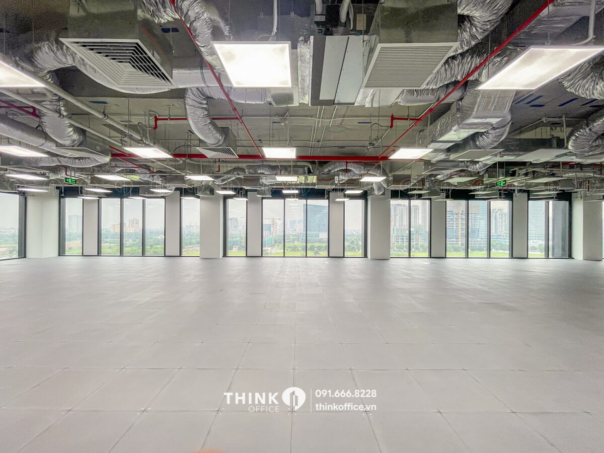 Mặt bằng văn phòng cho thuê điển hình toà nhà Oriental Square KĐT Tây Hồ Tây