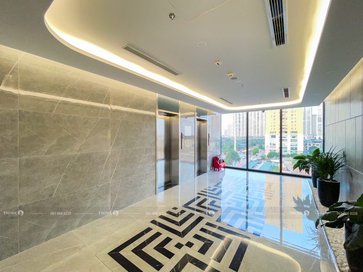 Khu vực sảnh thang máy NHS Trung Văn