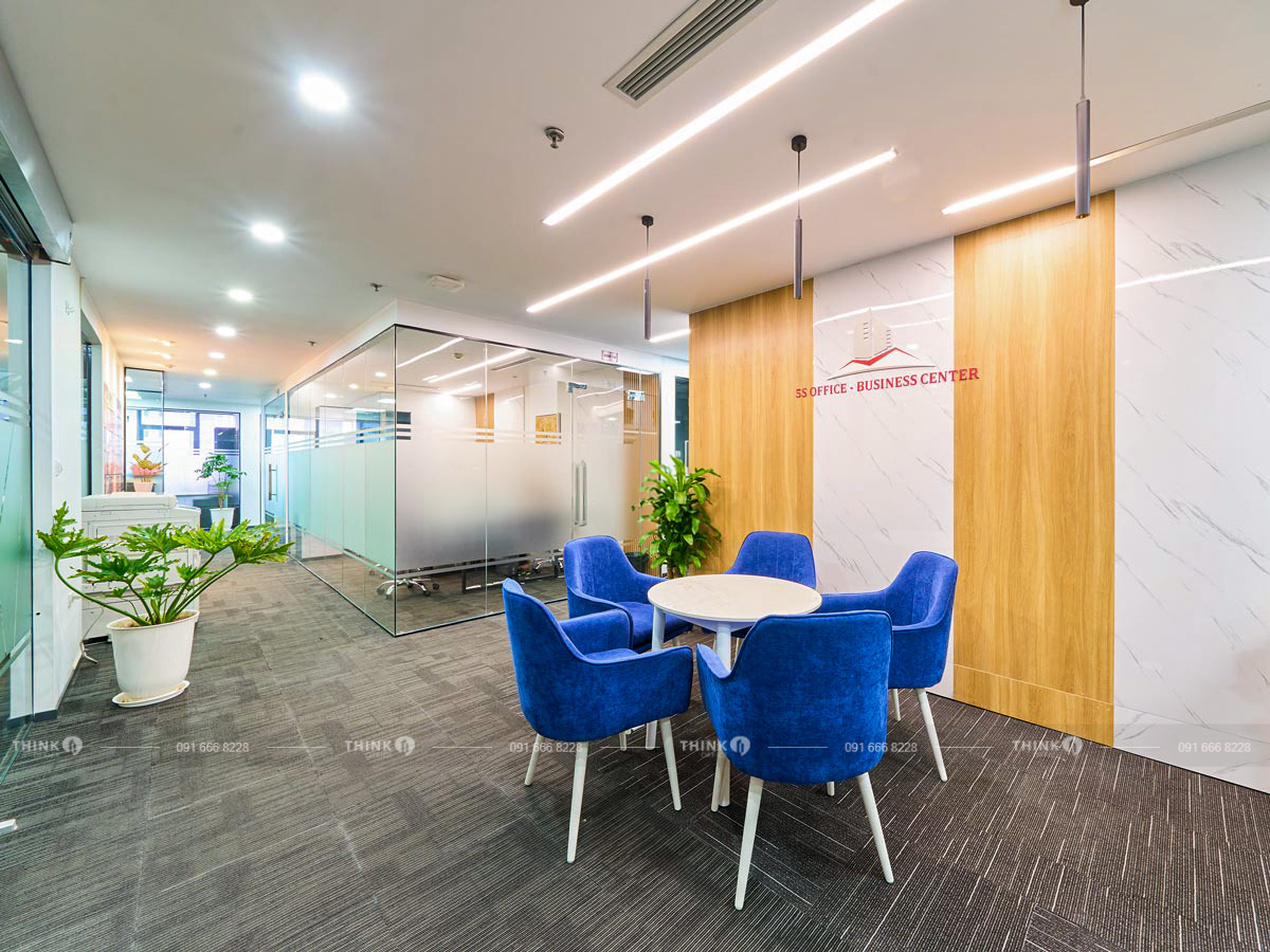 Khu vực lễ tân văn phòng trọn gói 5S Office Phạm Hùng
