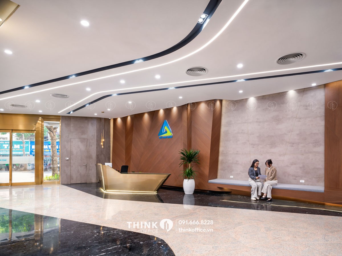 Khu vực sảnh văn phòng toà nhà Việt Phát Tower